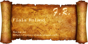Fiala Roland névjegykártya