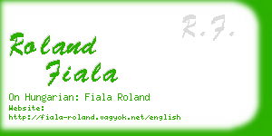 roland fiala business card